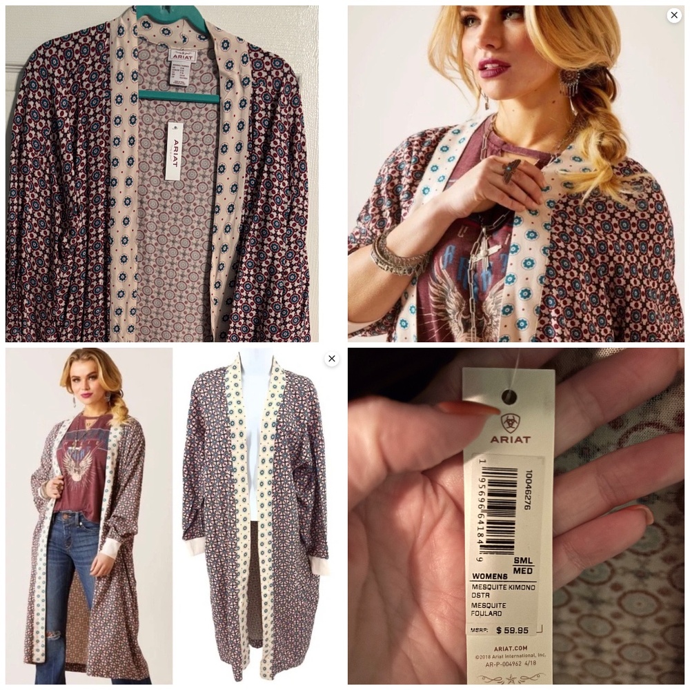 Ariat Mesquite Kimono Duster NWT size small/Med